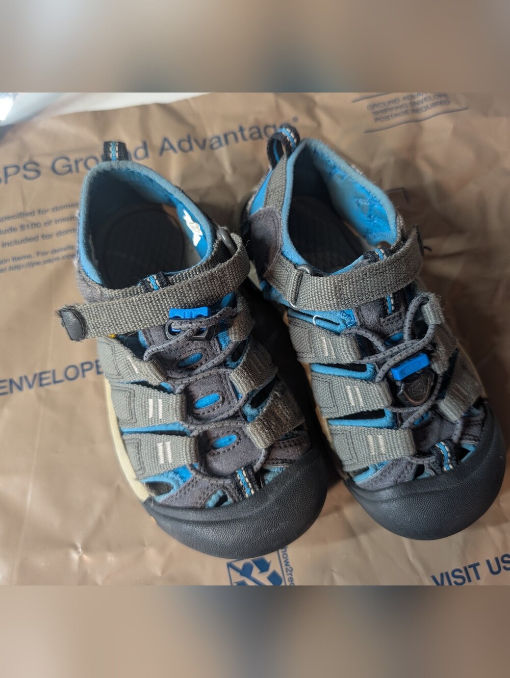 Keen Kids Gray and Blue Closed-Toe Sport Sandals